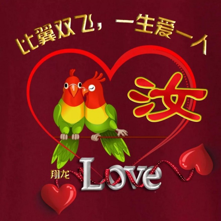 520爱情主题微信头像：换我心为你心比翼双飞